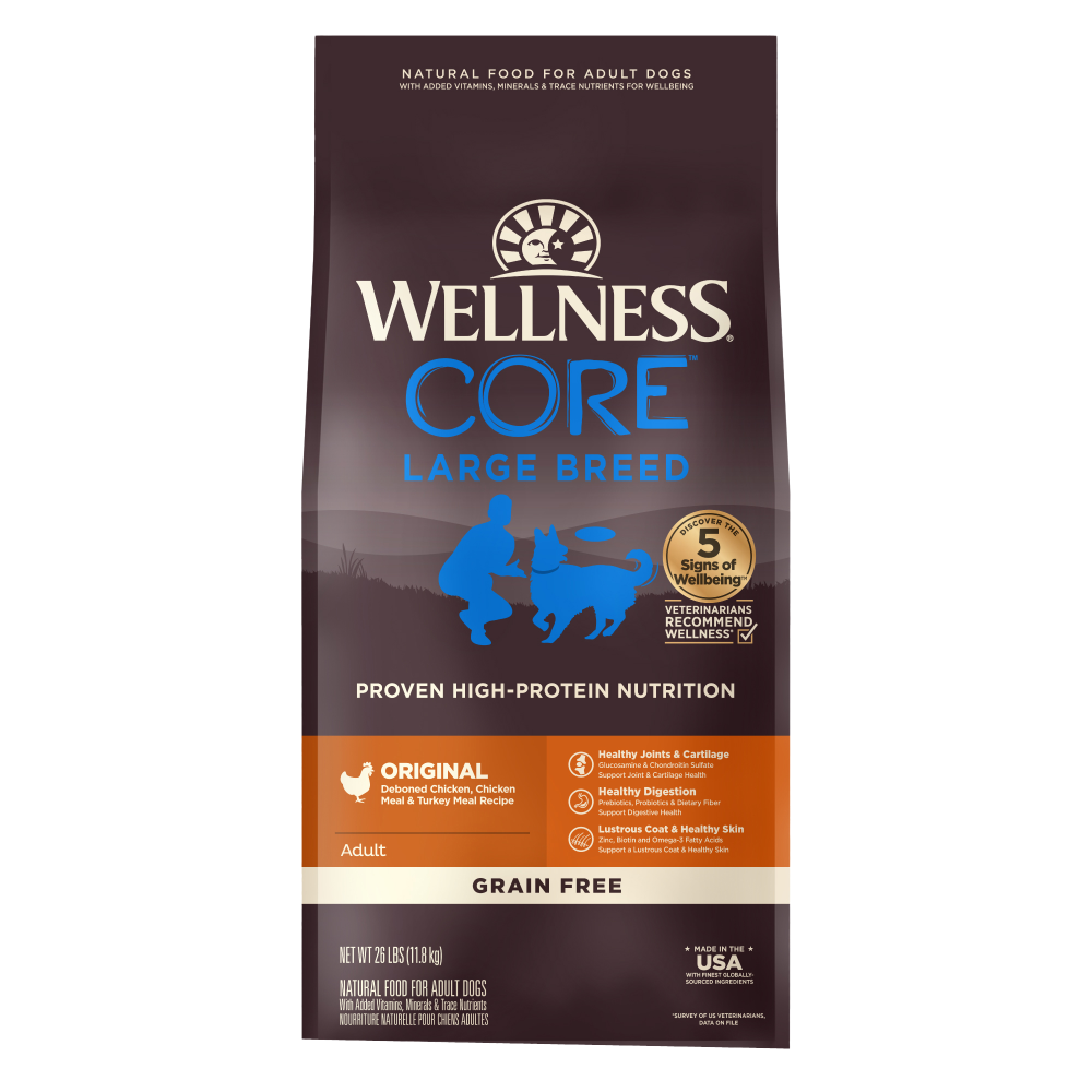 View of Wellness Core Chicken & Turkey Grain Free Large Breed Adult Dry Dog ...